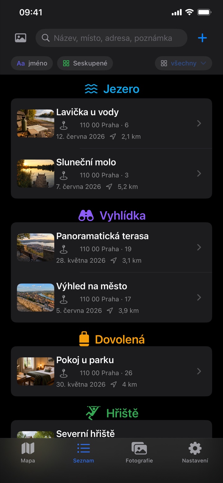 Placebook - Moje místa Screenshot