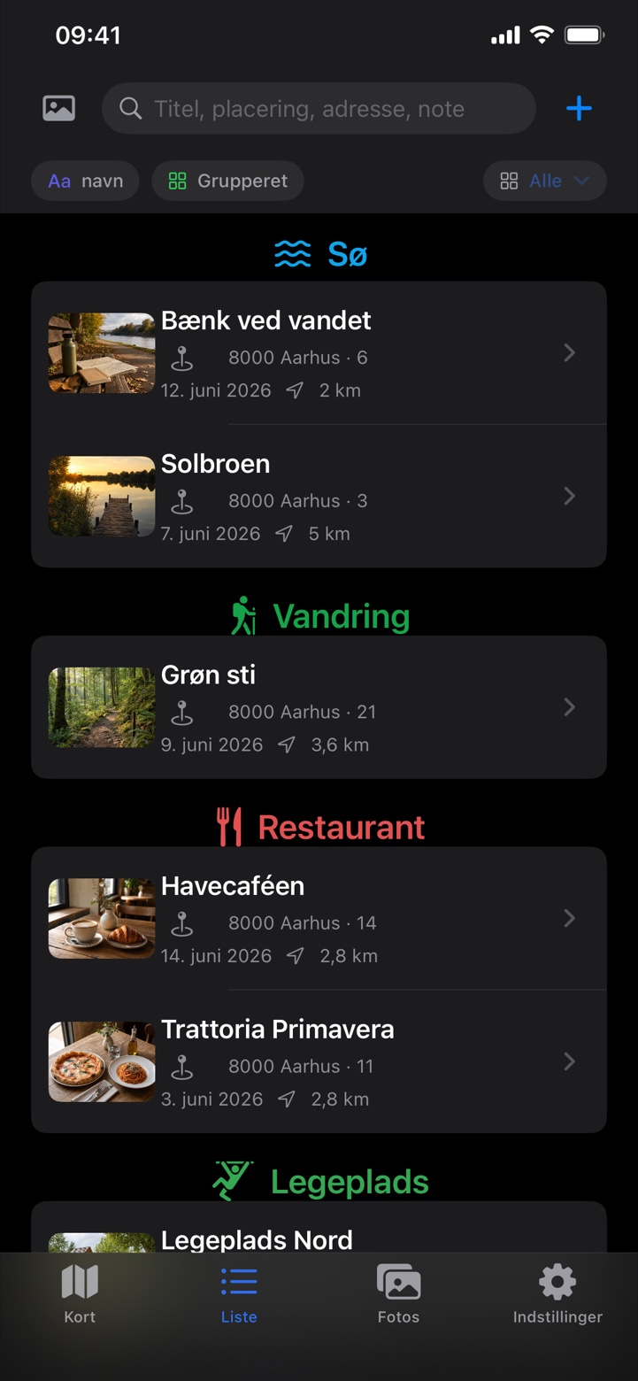 Placebook - Mine steder Screenshot