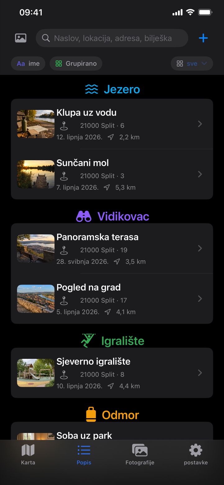 Placebook - Moja mjesta Screenshot