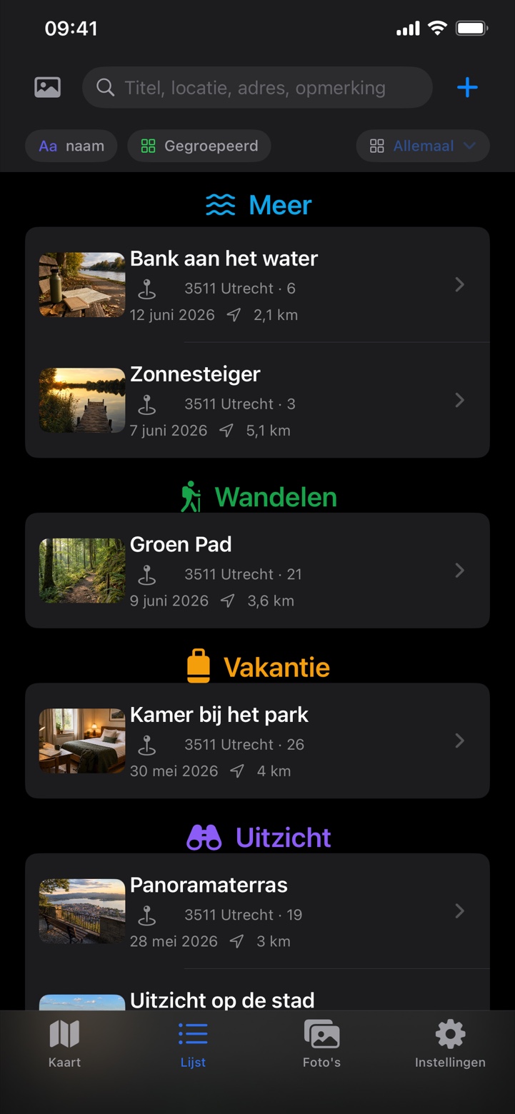 Placebook - Mijn plekken Screenshot