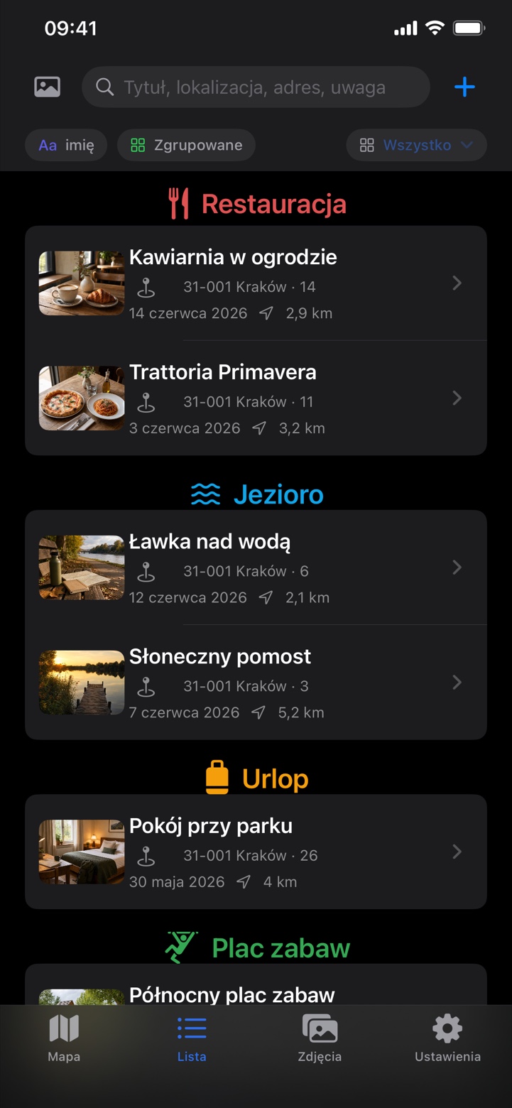 Placebook - Moje miejsca Screenshot