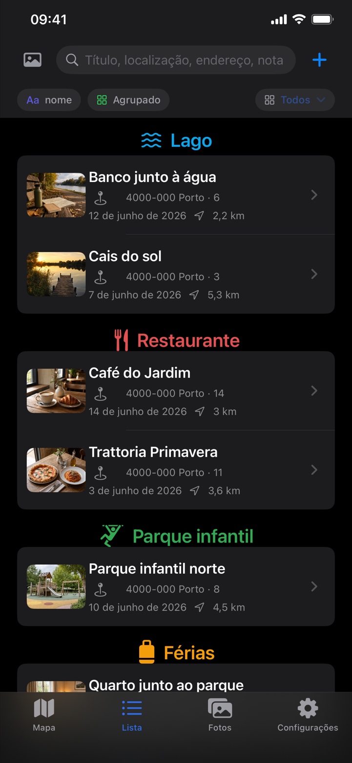 Placebook - Os meus locais Screenshot