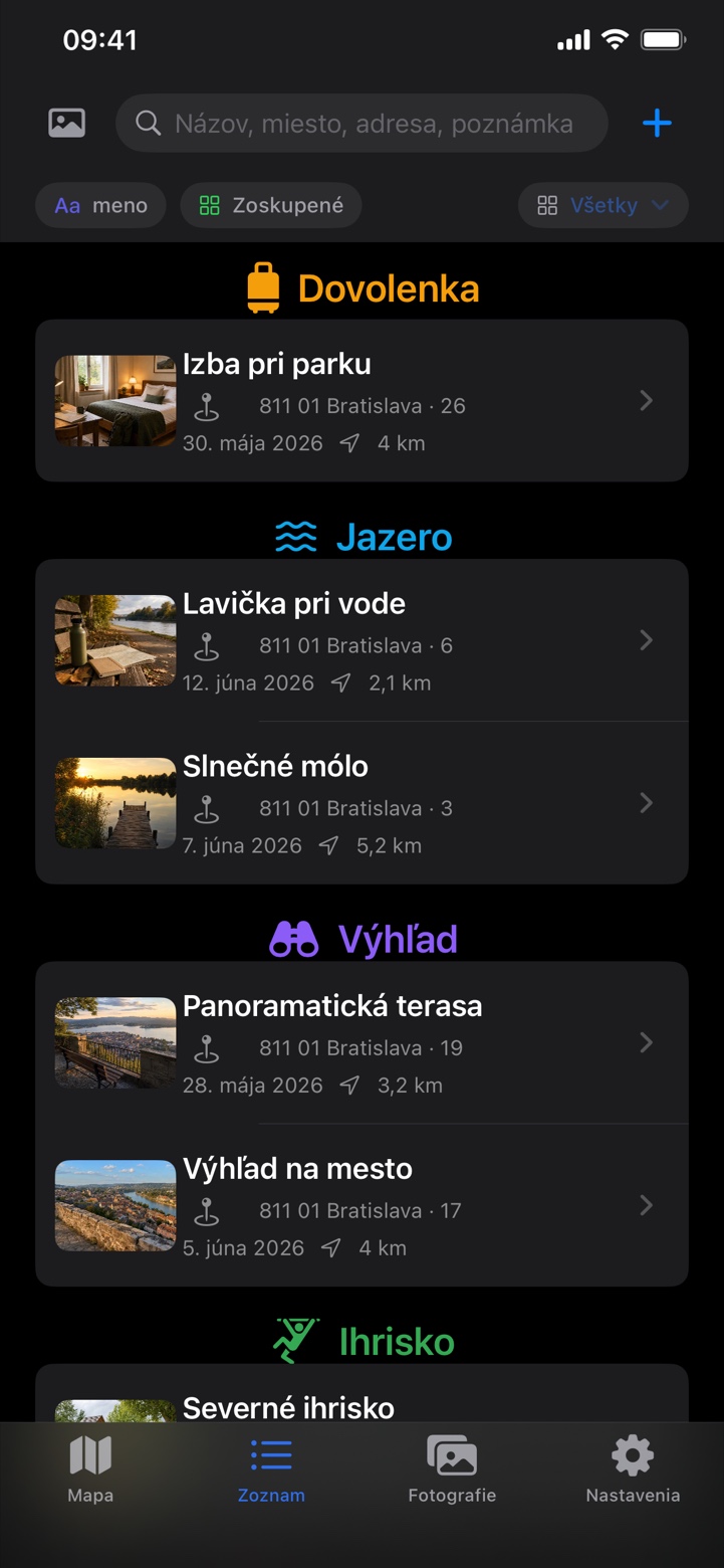 Placebook - Moje miesta Screenshot