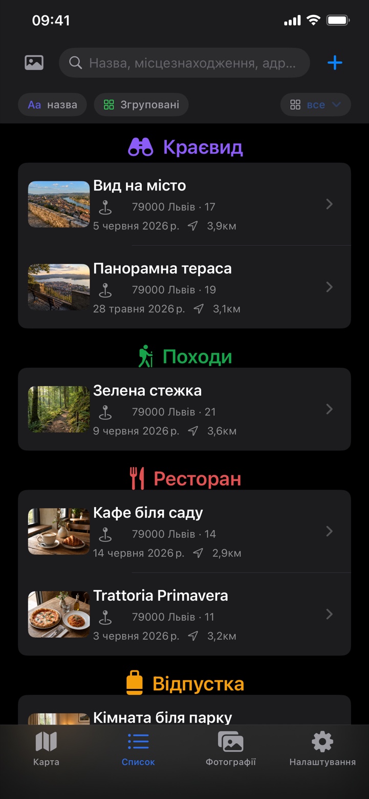 Placebook - Мої місця Screenshot