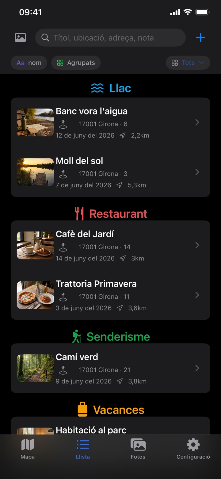 Placekeeper - Els meus llocs Screenshot